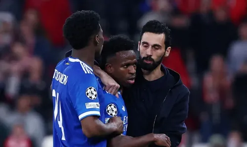 Vini Jr marca golaço na Liga dos Campeões