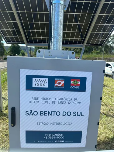 São Bento do Sul inaugura estação meteorológica com monitoramento em tempo real
