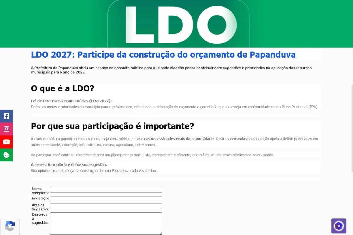 Papanduva define orçamento com ajuda da comunidade