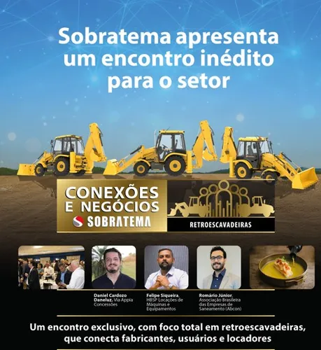 Sobratema realiza 2º Conexão e Negócios com foco em retroescavadeiras