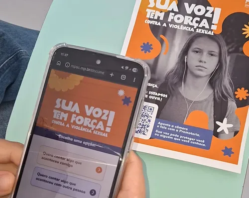 Maio Laranja: MPSC faz palestras em escolas e lança canal por QR Code para denúncias de abuso sexual em Fraiburgo e Monte Carlo
