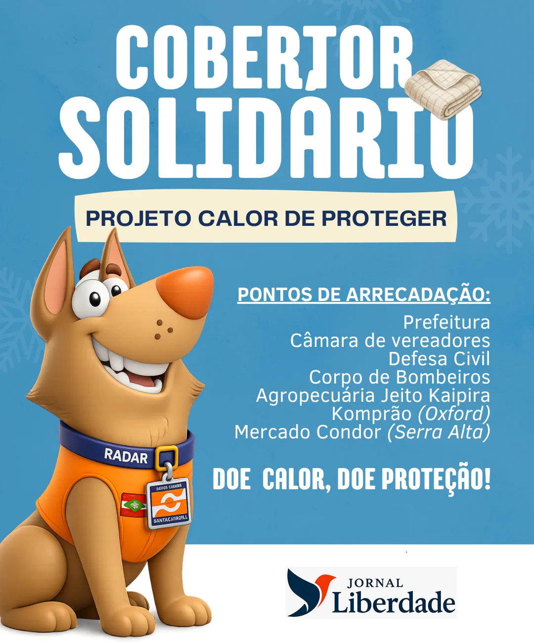 Prefeitura de São Bento do Sul lança Campanha Cobertor Solidário 2026