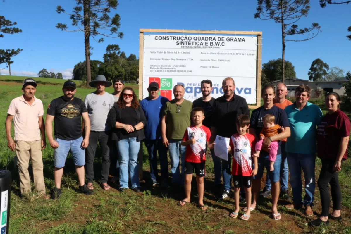Localidade de Papanduva receberá campo com grama sintética