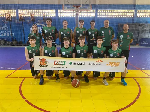 Sub-15 masculino de São Bento do Sul segue invicto no Campeonato Catarinense de Basquete