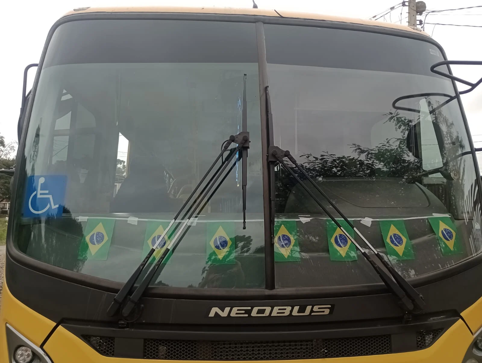 Ônibus escolar entra no clima da Copa e encanta alunos de Papanduva
