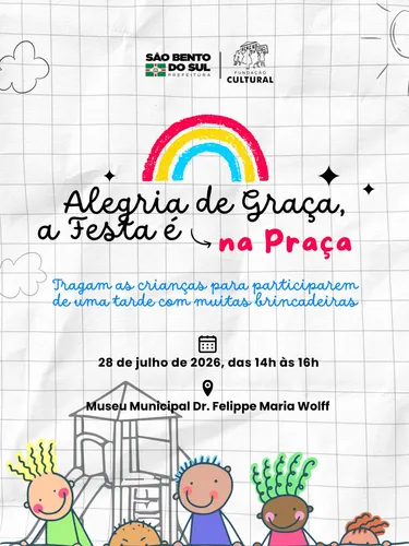 Alegria de Graça leva diversão gratuita para as férias escolares em São Bento do Sul