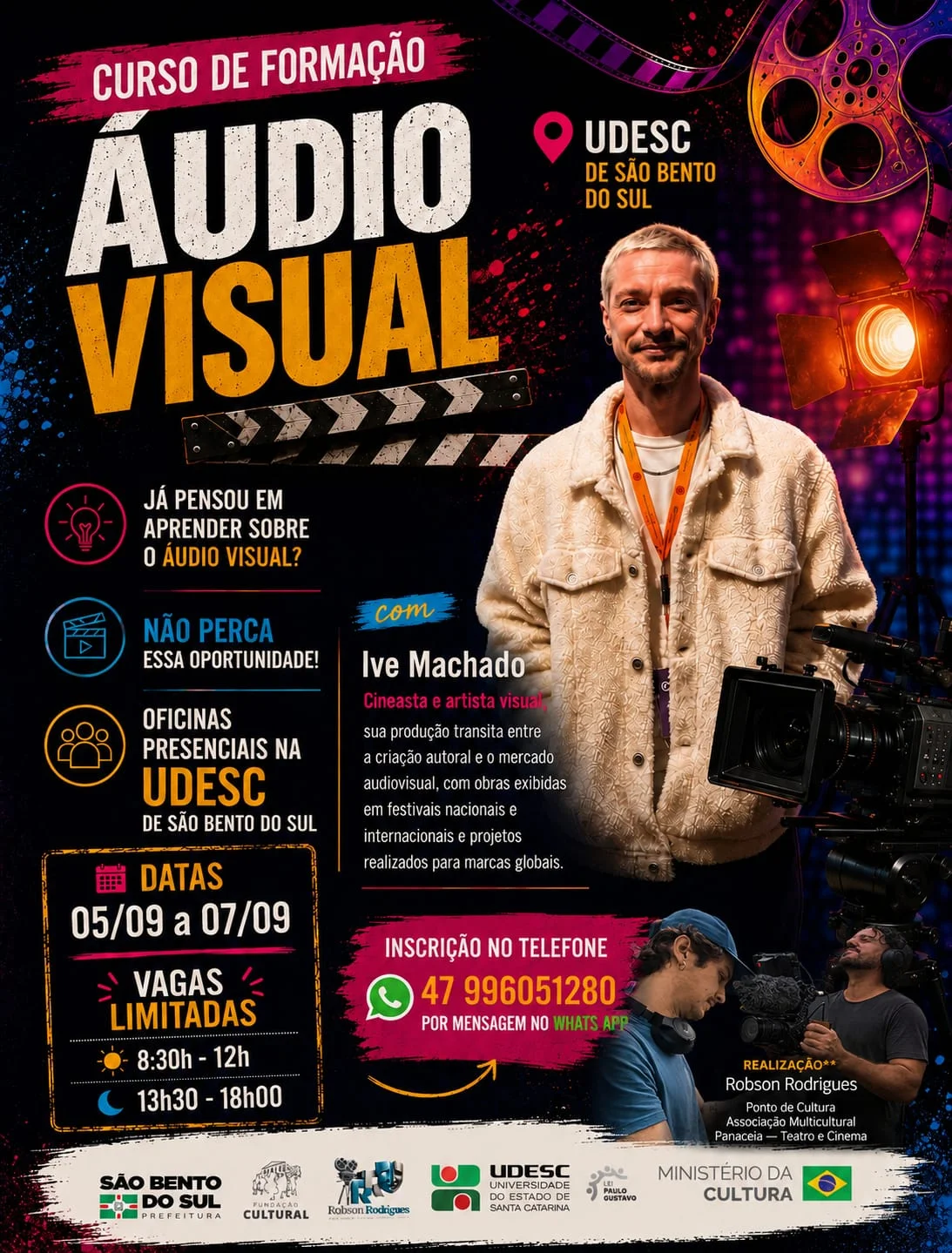 São Bento do Sul oferece formação técnica em produção cinematográfica