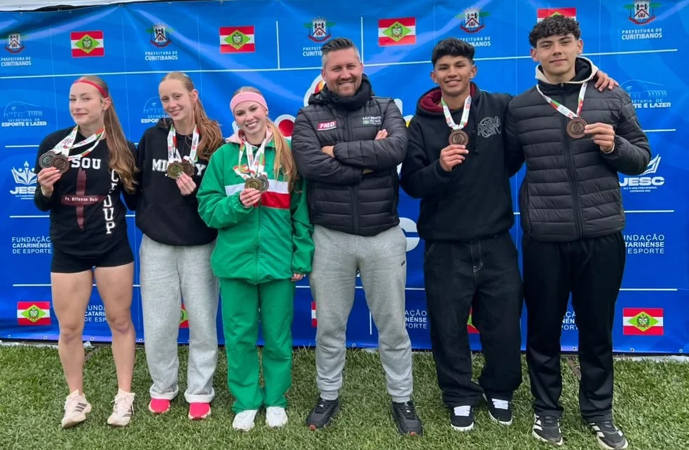 Atletas de São Bento do Sul garantem medalhas nos Jogos Escolares de Santa Catarina