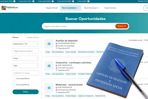 À procura de emprego em Papanduva?