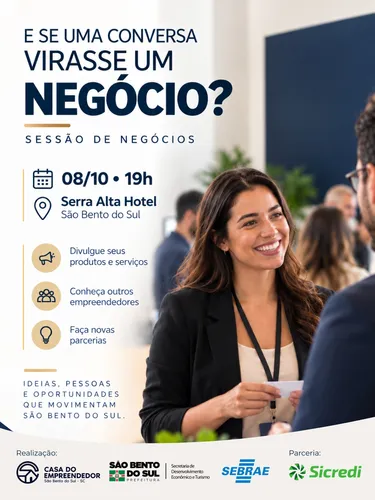 Sessão de Negócios reúne empreendedores e estimula novas parcerias em São Bento do Sul