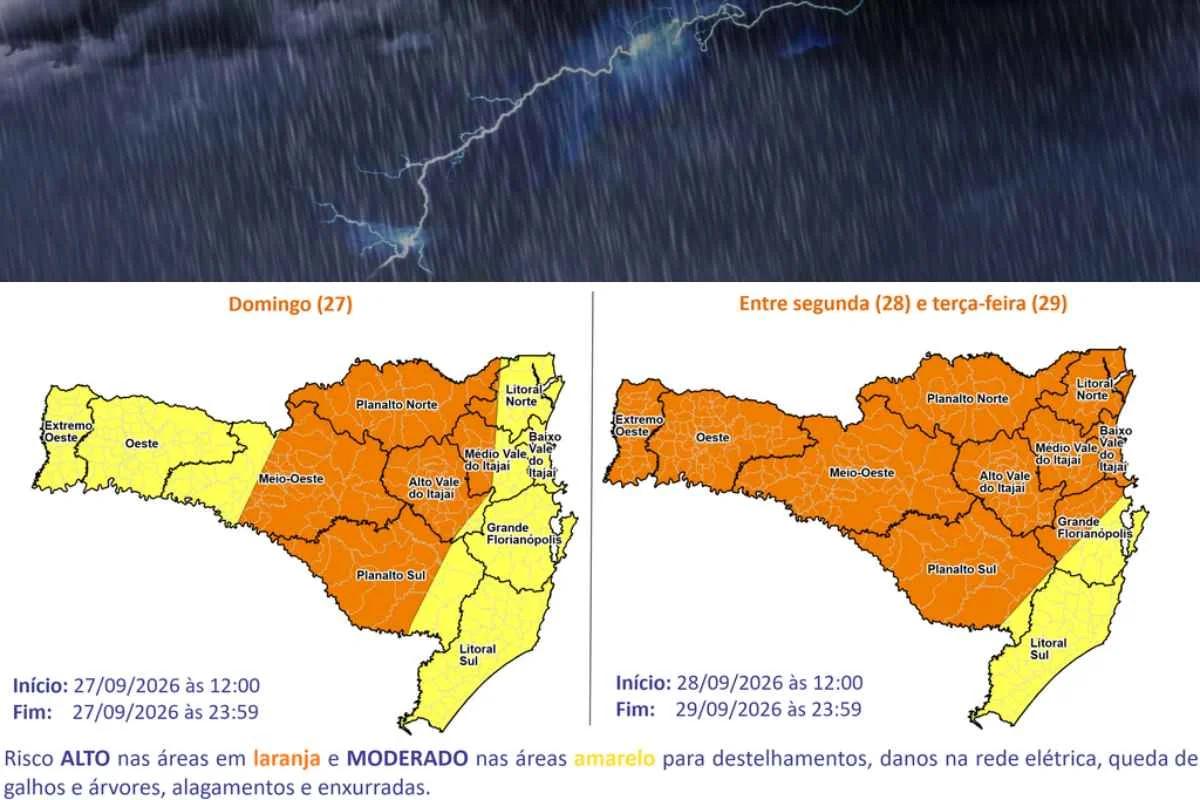 Atenção meteorológica inclui o Planalto Norte