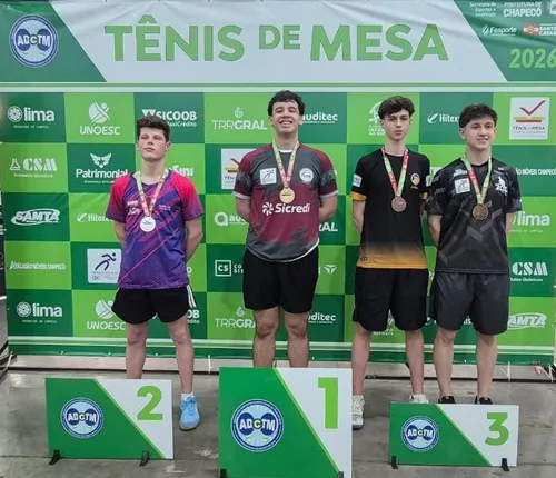 Tênis de Mesa de São Bento do Sul conquista 12 medalhas na 5ª etapa do Circuito Estadual