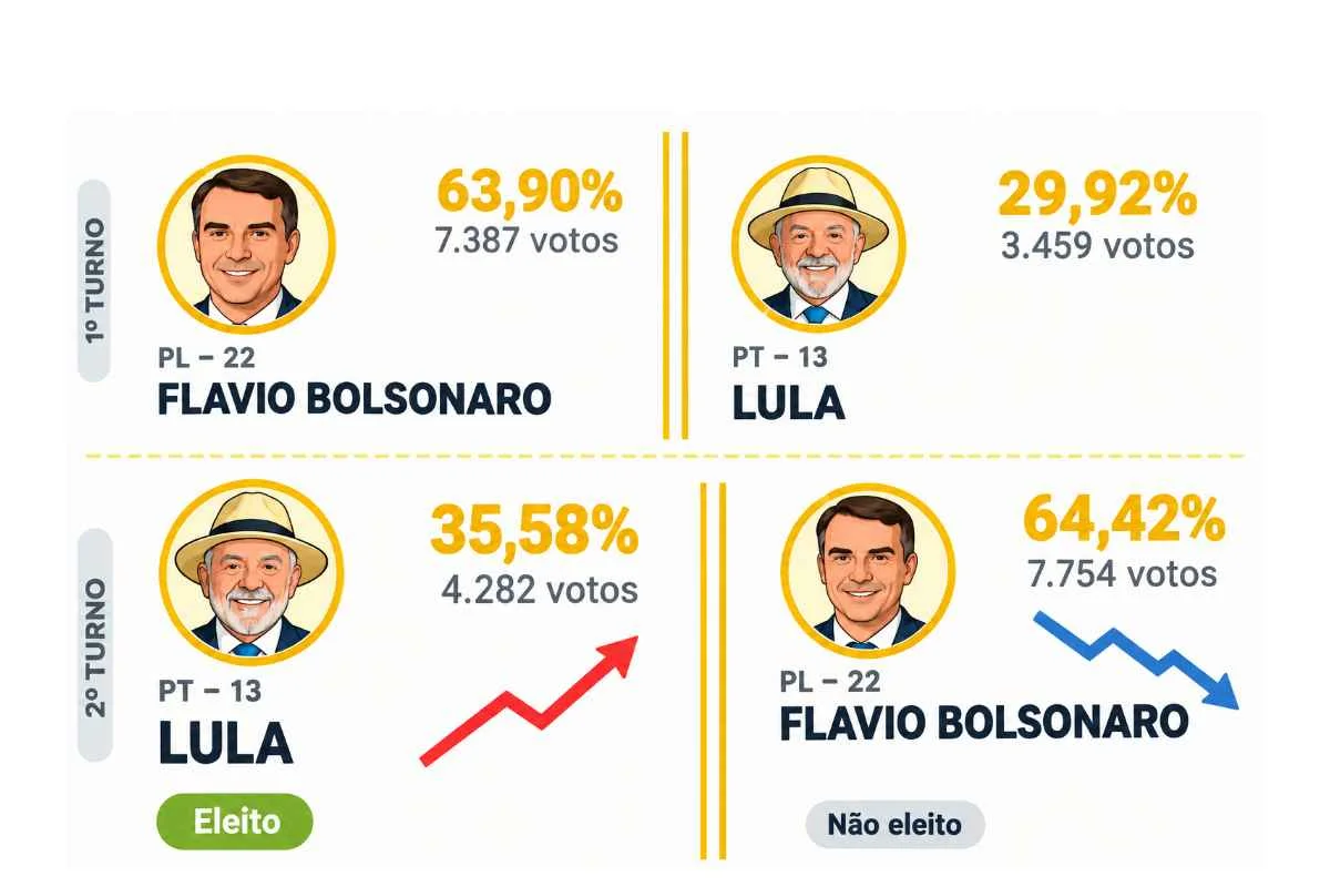 Lula cresce mais que Flávio em Papanduva