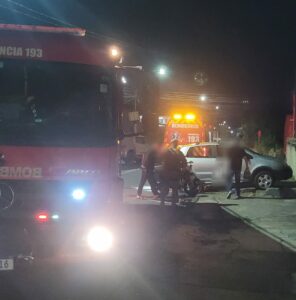Imagem para matéria Motociclista fica ferido após colisão com carro em Porto União 